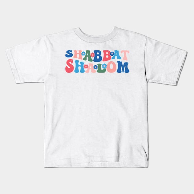 Shabbat Shalom Kids T-Shirt by DPattonPD